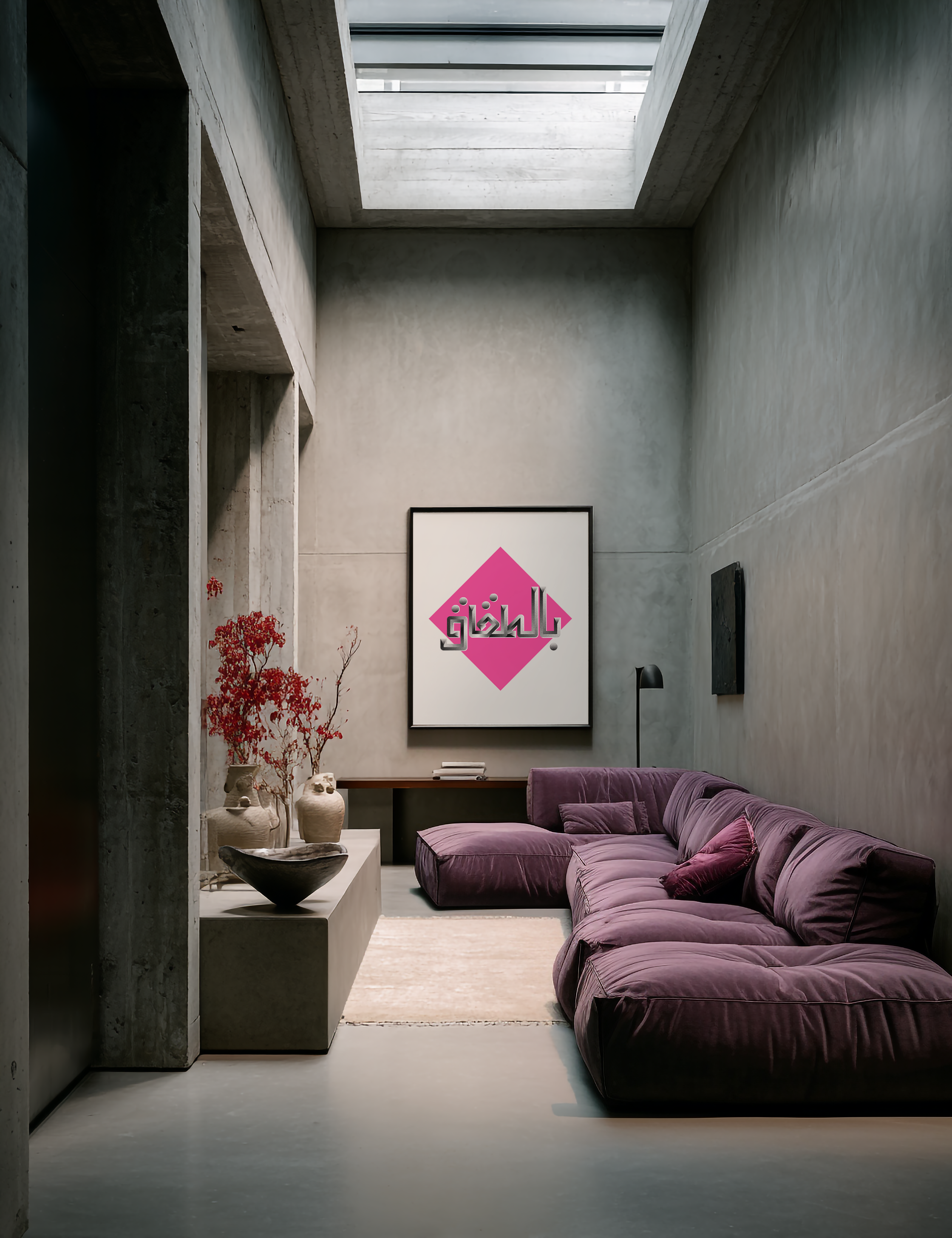 Typography art print with Bil6agag text for room styling