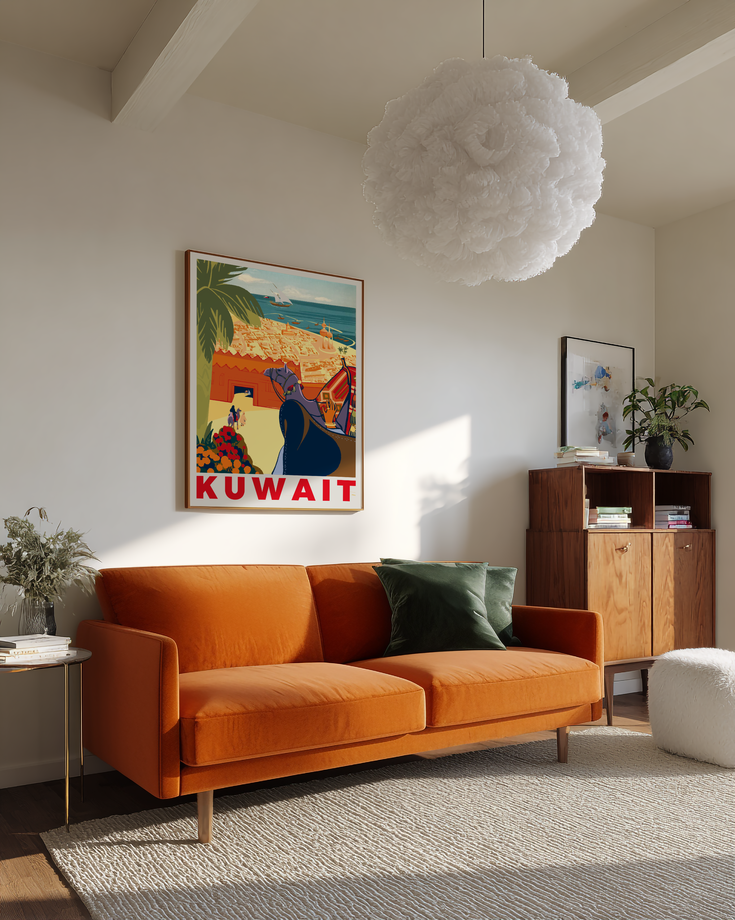 Illustration of Old Kuwait for wall art and home display