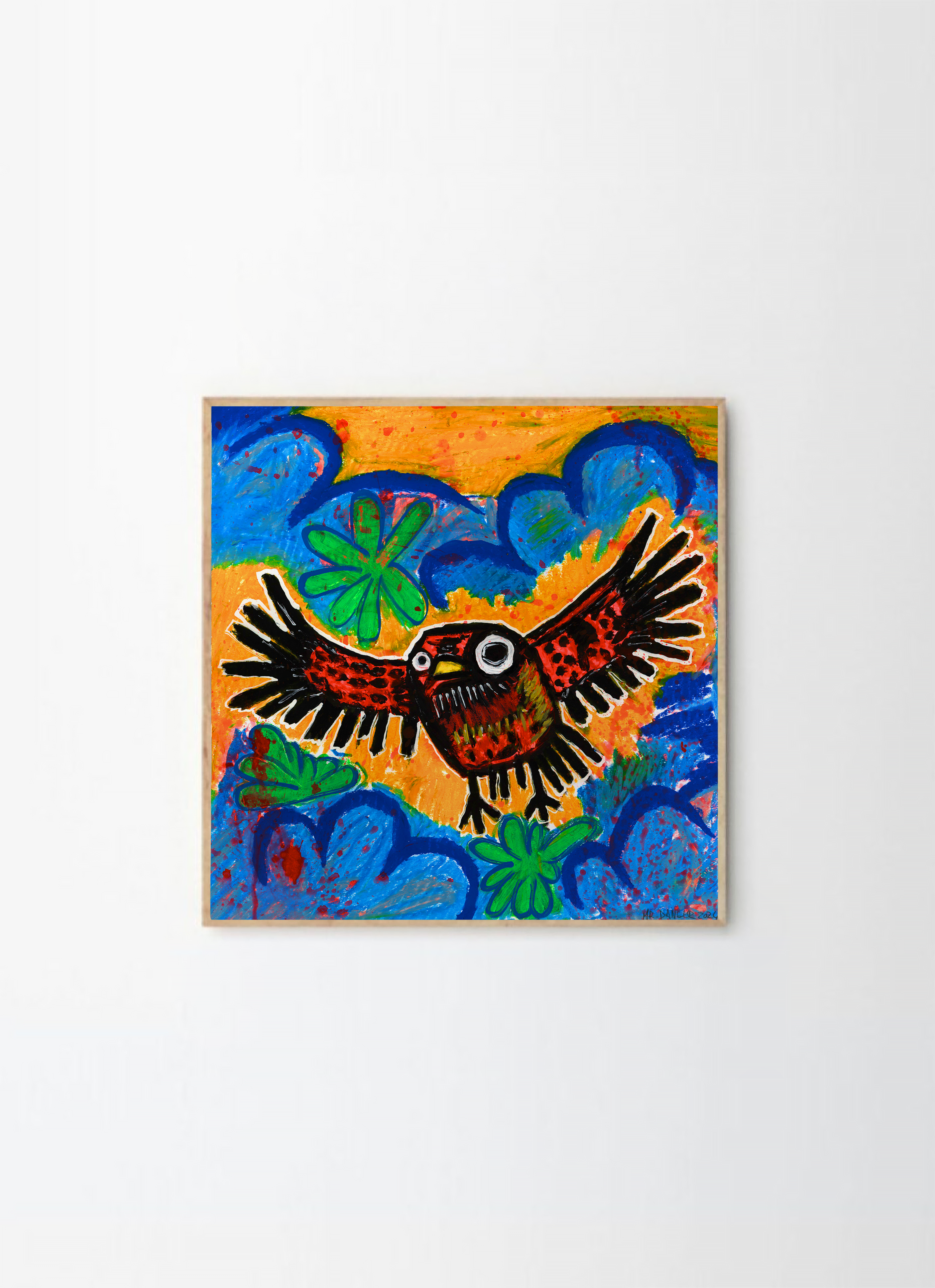 Abstract kuwait eagle illustration poster for wall art